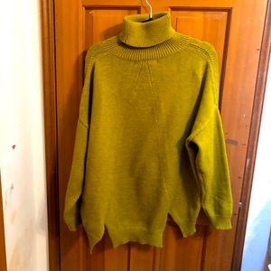 Oversized one size fits all beautiful olive green sweater